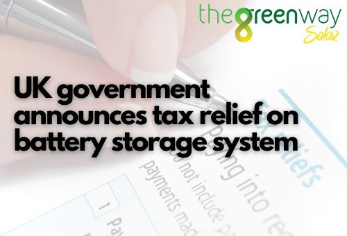 UK government announces tax relief on battery storage system