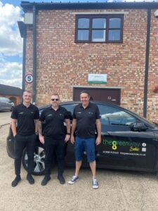 Callum Danny Richard Outside The Office | Rooftop Revolution: Powering a Sustainable Future with Solar PV and Battery Storage | The Green Way Solar